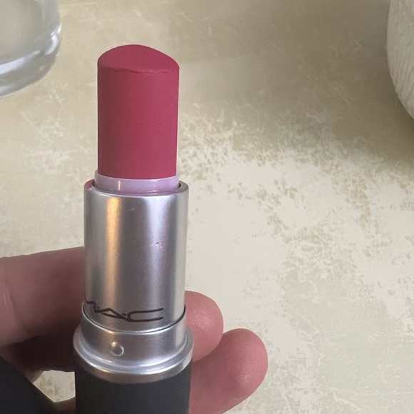 Mac Powder Kiss lipstick. Shade - Velvet Punch - Picture 2 of 6